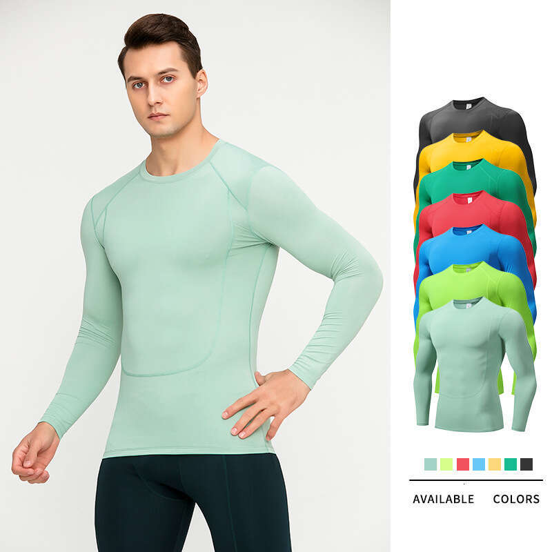 2025 Spring Quick-Dry Long Sleeve Tight Basketball Base Shirt Men's Running Fitness Sports Top