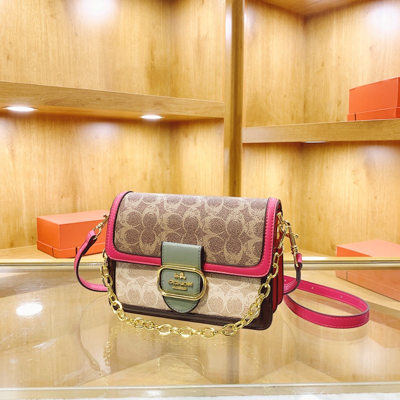 2025 Free Shipping Women's Designer Luxury Fashion New Retro Chain Bag Cross Shoulder Bag Small Square Bag brown balck