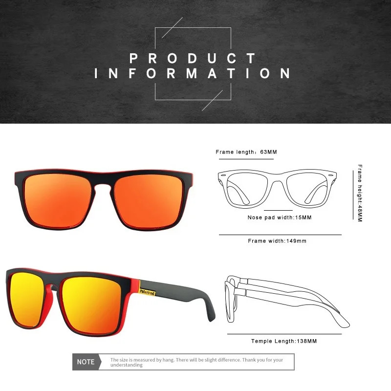 Fashion Square Vintage Polarized Sunglasses Men Women Retro Driving Fishing er Sun Glasses UV400 Eyewear 250616