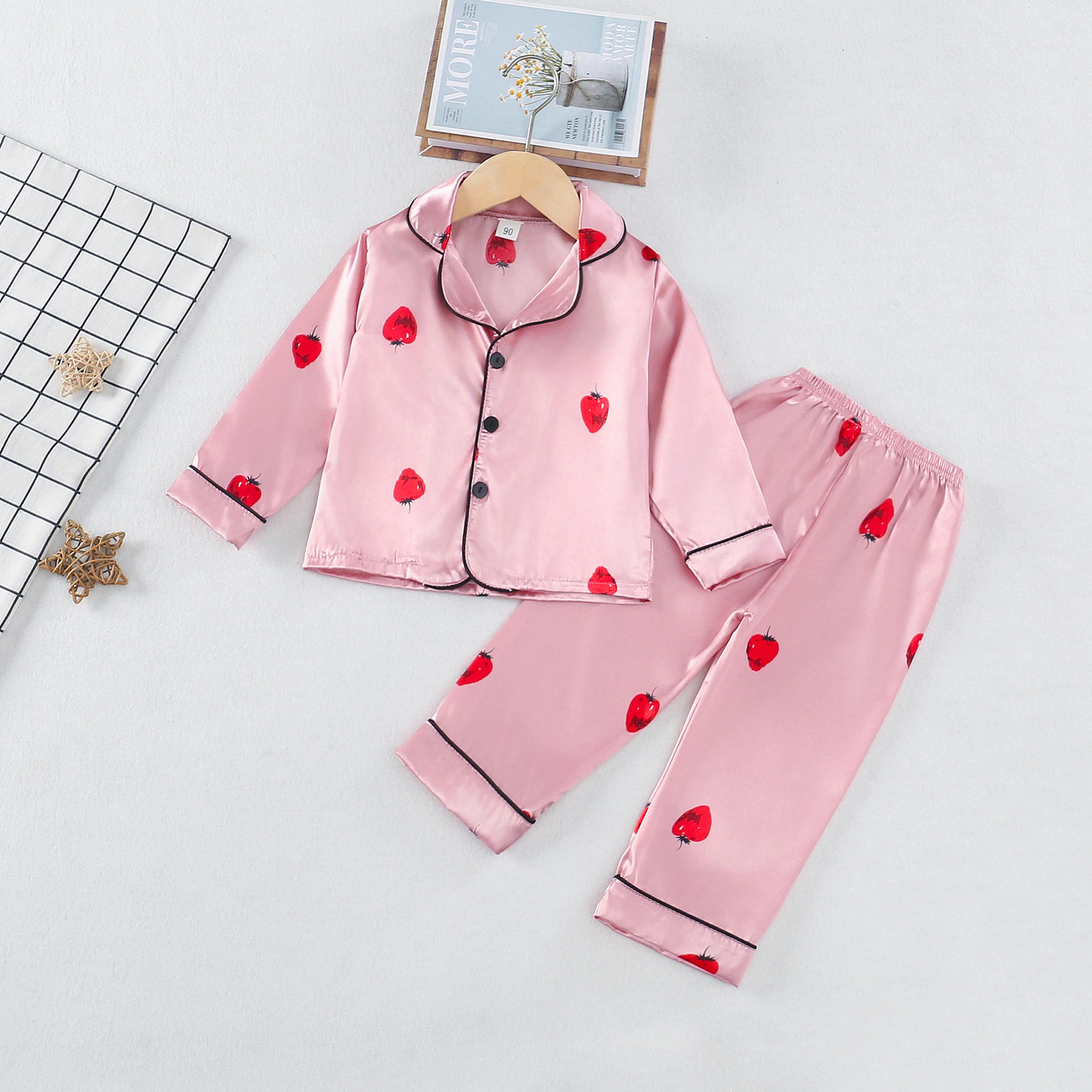 Four Season Baby Girls Clothes Sets Kids Girl Sleepwear Sets Children Pajamas Long Sleeved TopsPants 2Pcs/Set Baby Boy Pyjamas 250617