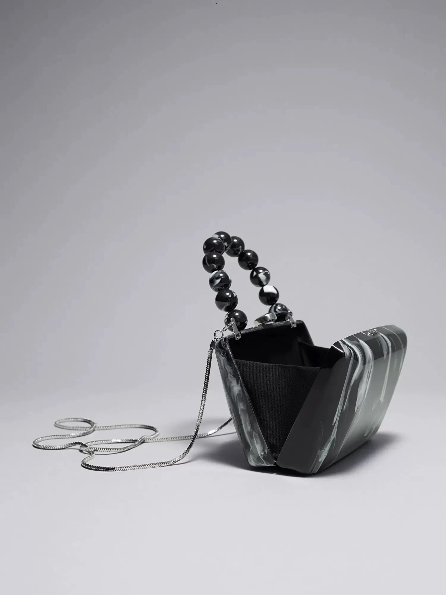 Designer Marble Texture Black Evening Bag Luxury Acrylic Clutch for Women Wedding Prom Party Perfect Gift Dating 250614