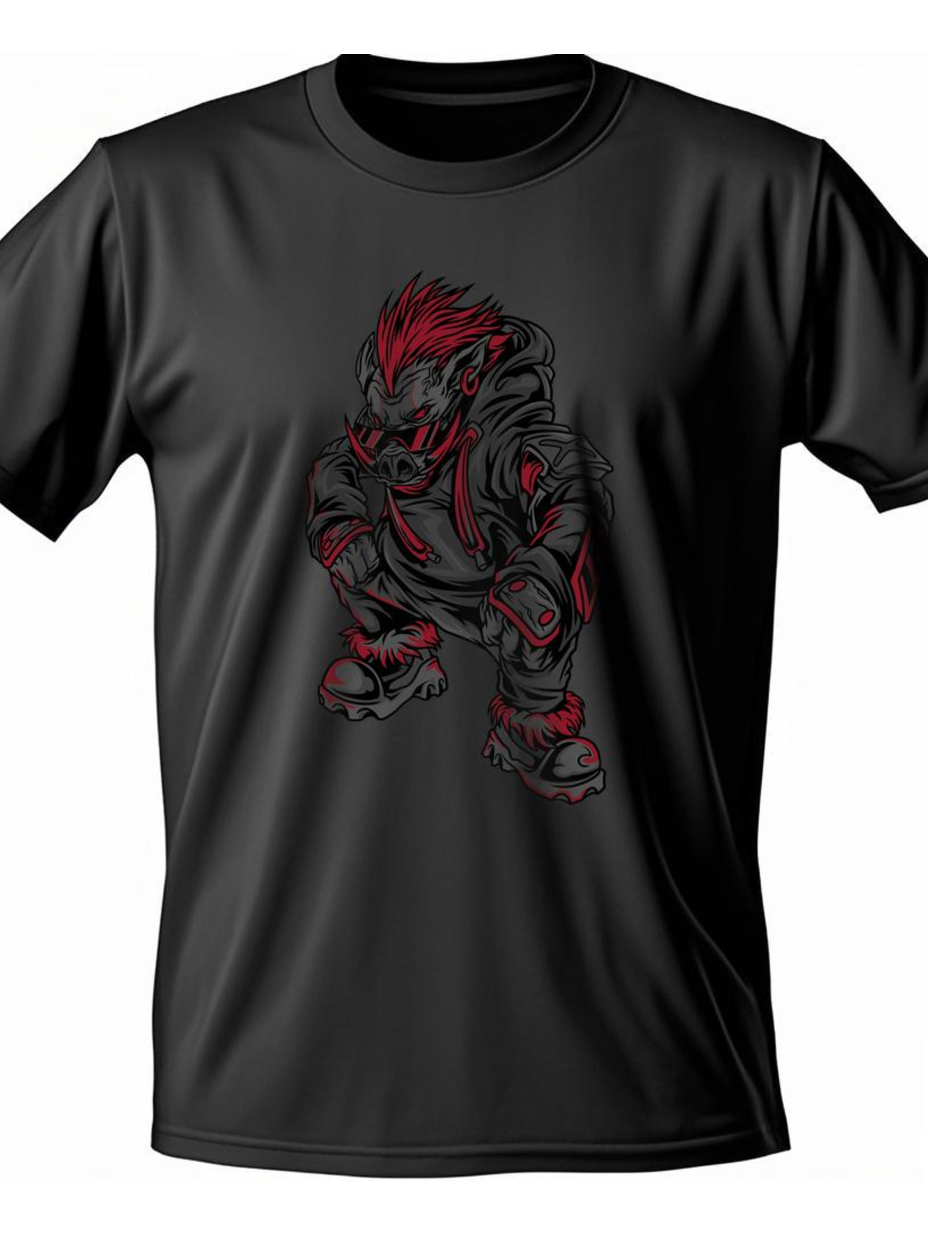 Dongdumaoyi S-3Xl Short Sleeve Men Adult Round Collar 180G Cotton White Black Graphics T Shirts Tiger 377b