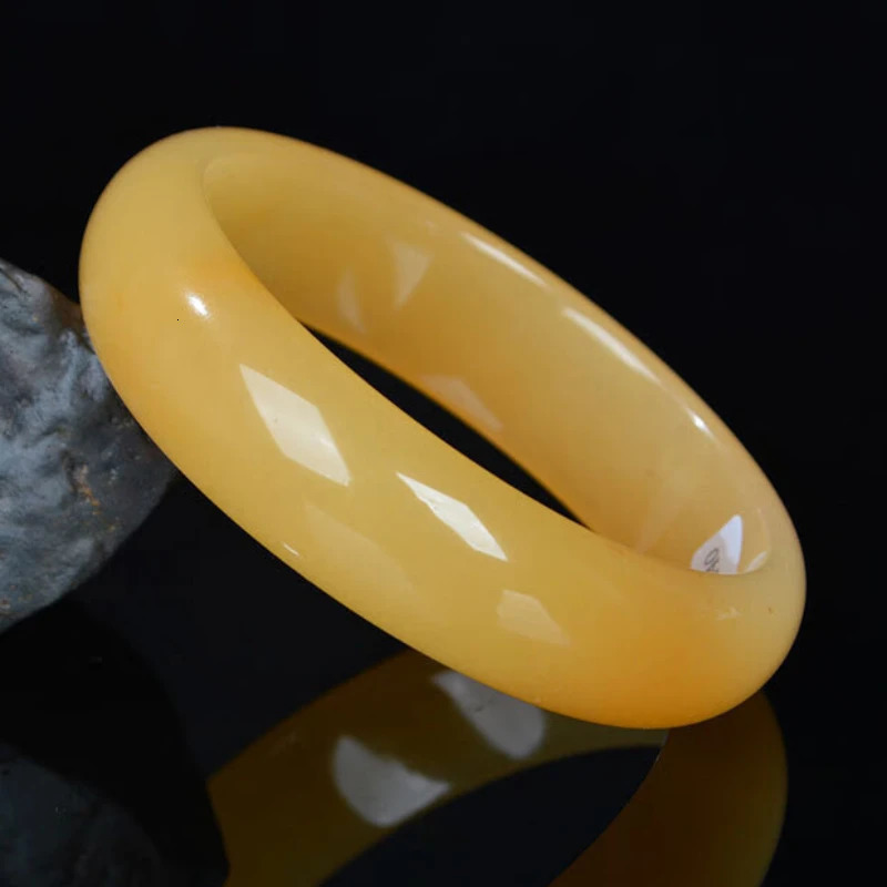 Quality Gold Silk Jade Bracelet Huanglong Jade Bracelet 250616