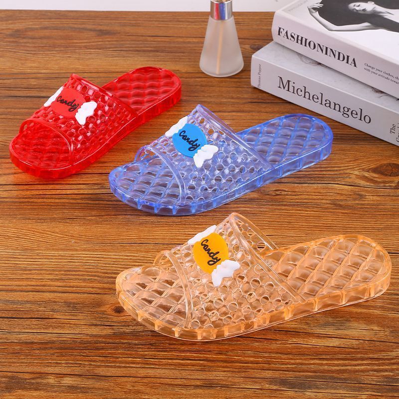 Women's summer slippers, crystal jelly anti slip transparent shoes, odor proof women's sandals, designer sandals, women's sandals