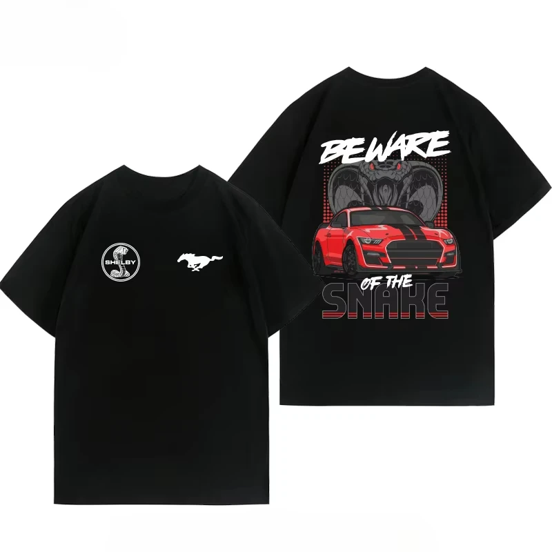 New Ford Shelby Mustang Muscle Car Club Graphic T-shirt Men's Clothing Wwable Breathable Men's and Women's Motorcycle T-shirts