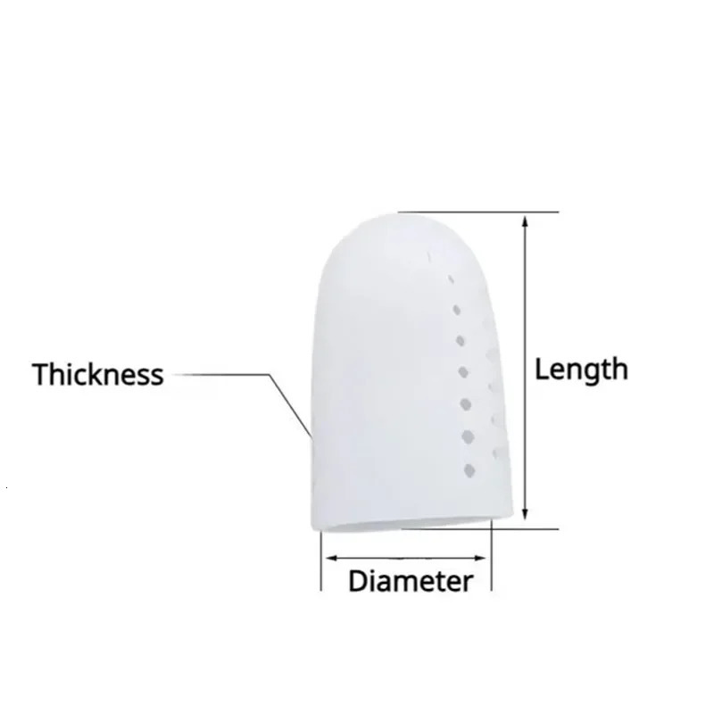 White Breathable Toe Protectors Sleeve Bunion Pads Cushion Big Toe Guards Silicone Toe Covers for Protection of Ingrown Toenails 250613