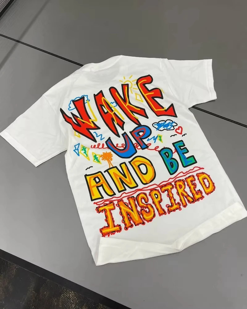 Y2k top Vintage Street Alphabet Print Short Sleeve Men T-shirt Summer Harajuku Couple Casual Loose Oversized T-shirt 250617
