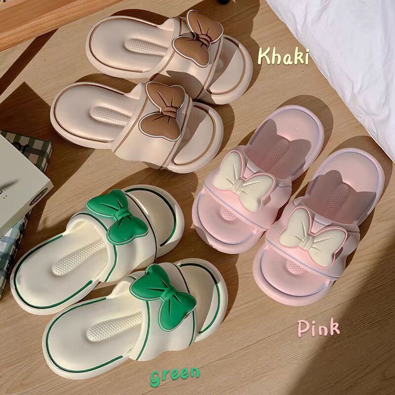 New bow tie shoes for daily commuting, summer women's sandals, fashionable outdoor soft women's slippers, designer sandals