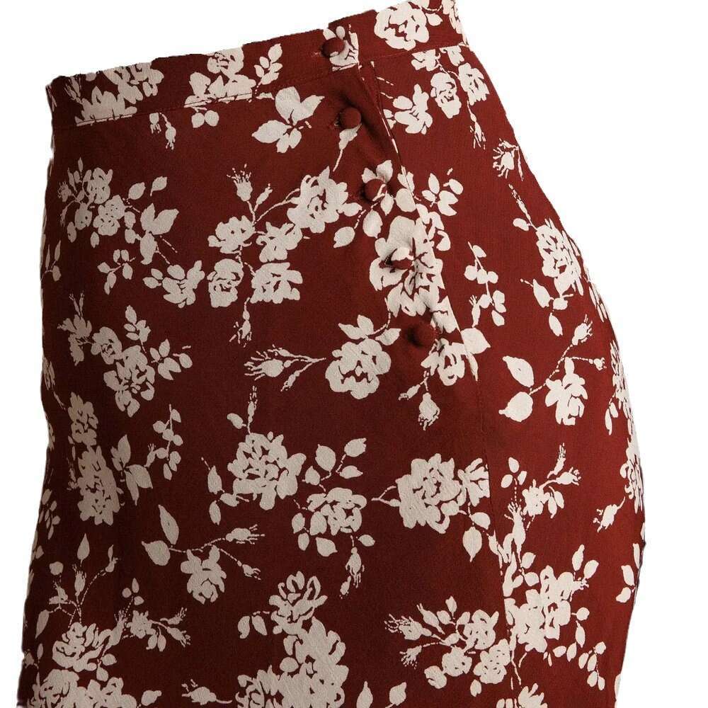Designer Dress Vestido Partydress 540 Spring Summer New 2025 Printed Asymmetrical Slim Fit Feminine Waist-cinching Midi Skirt French Style Womens Fash