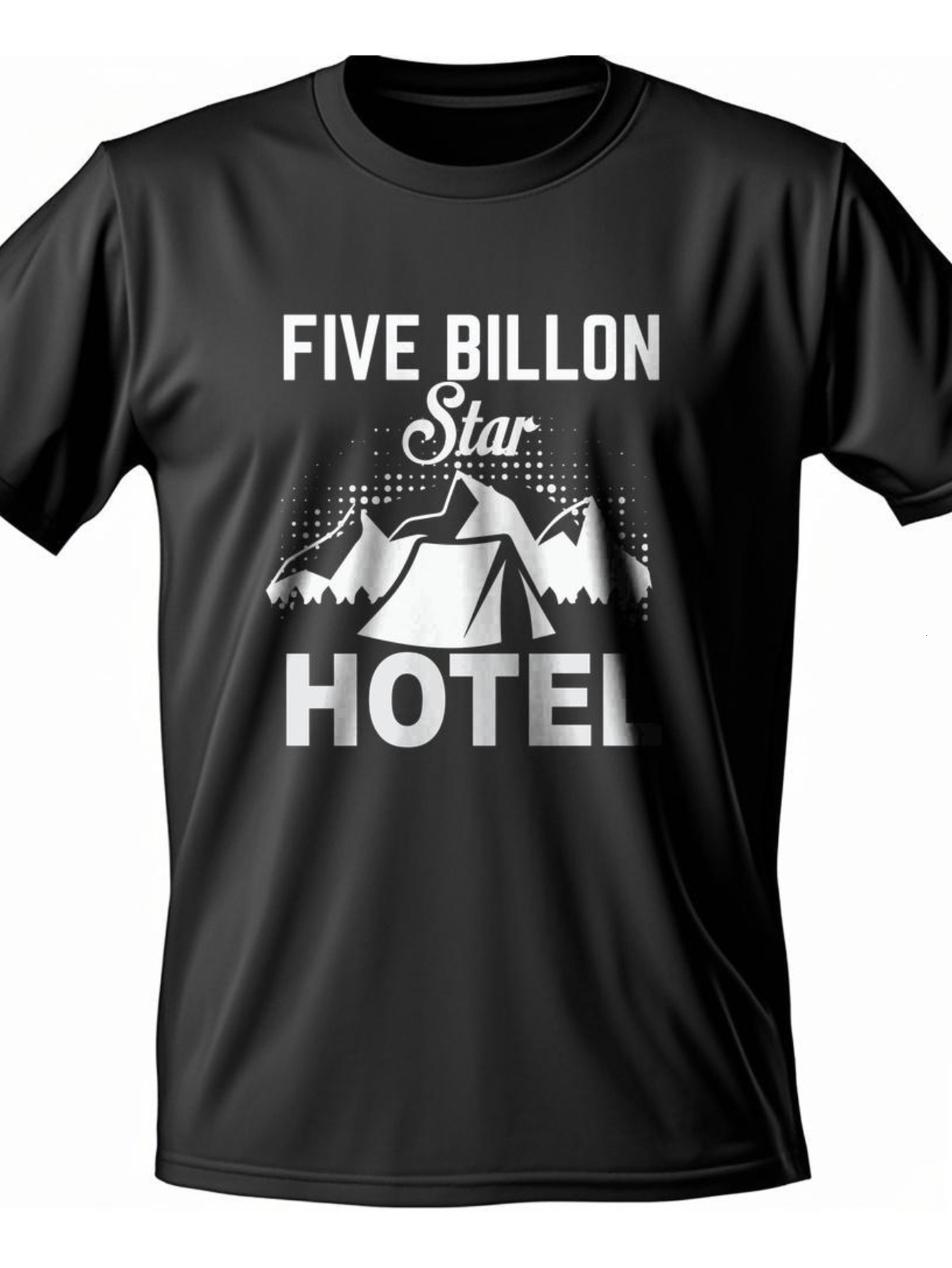 Dongdumaoyi Text White 180G S-3Xl Adult Cotton Black Round Collar Star Short Sleeve T Shirts Men da99