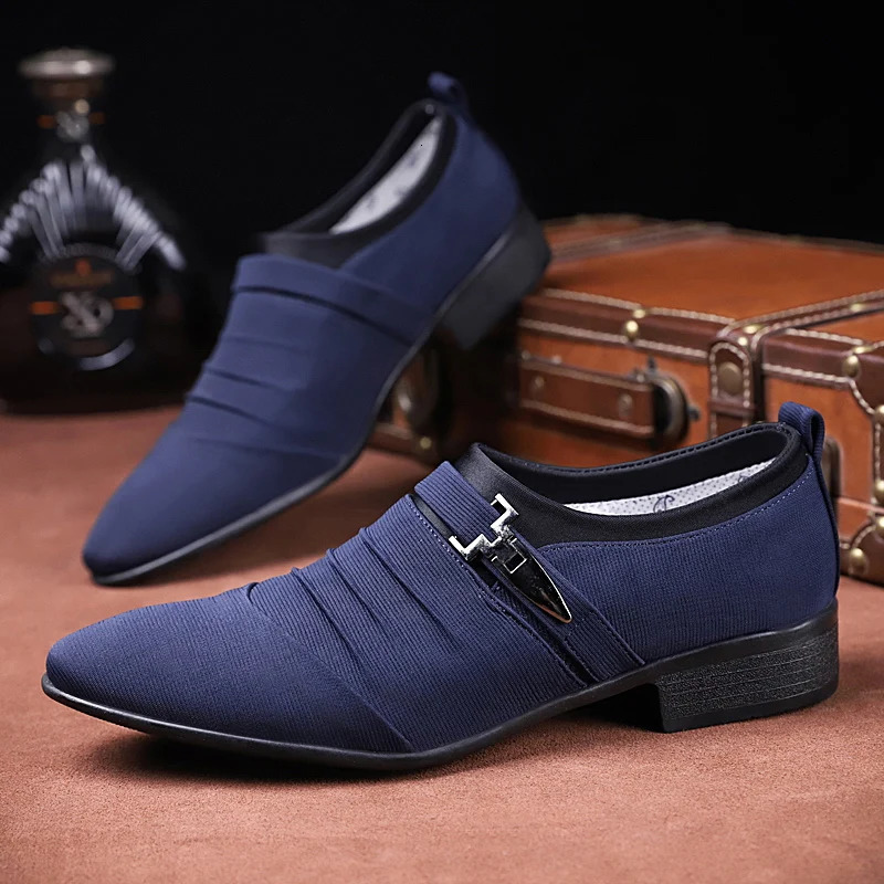 Mens Spring and Autumn Business Casual Dress Leather Shoes 250612