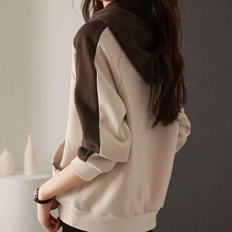 Hooded Sweatshirt for Women Long Sleeve Hoodies Baggy Woman Tops Loose Basic Essential Designer On Promotion Emo New In M Casual