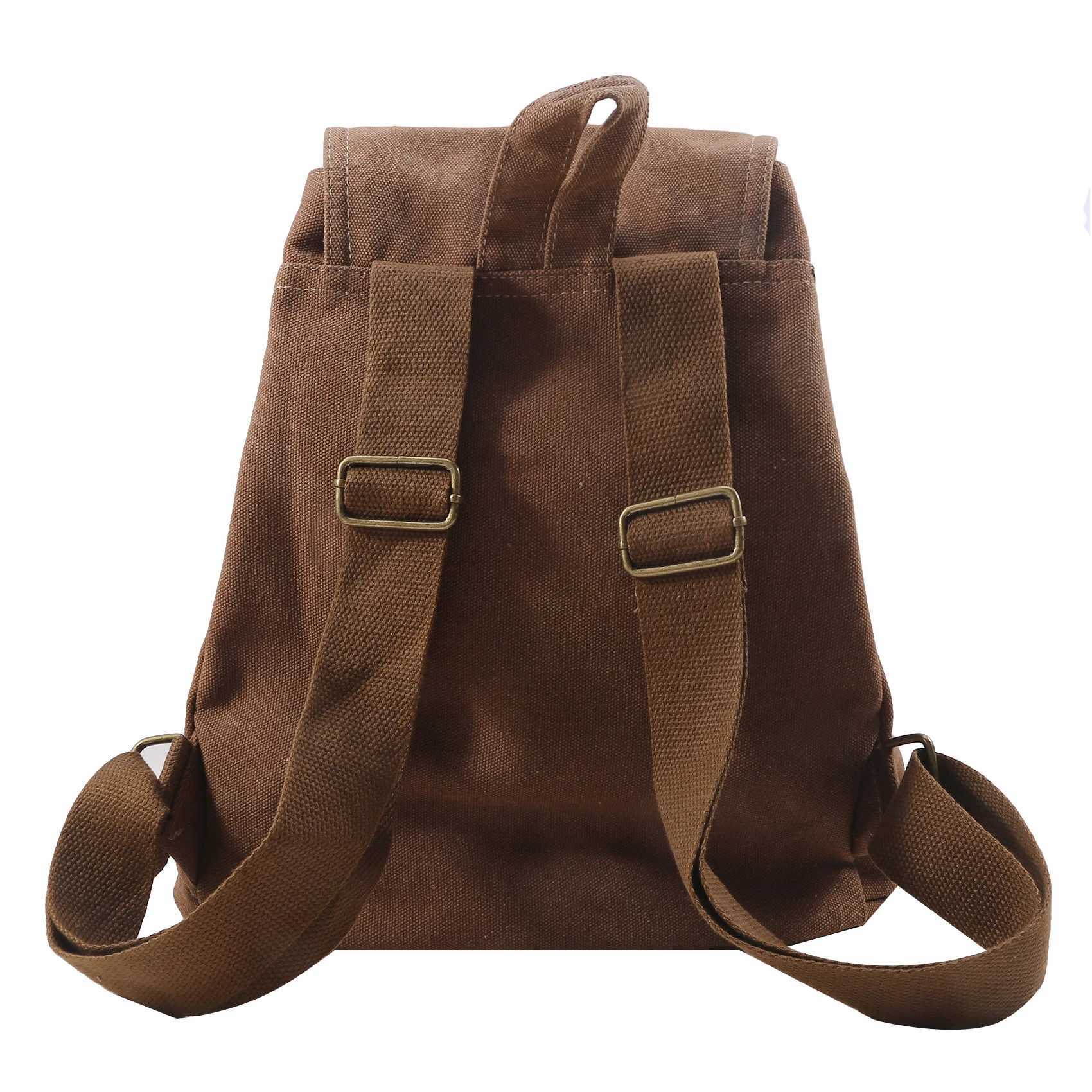 2024 New Women Backpack Canvas Laptop Travel Backpacks Computer Bags High School Student College Bag Outdoor Shoulder Bag Z250617