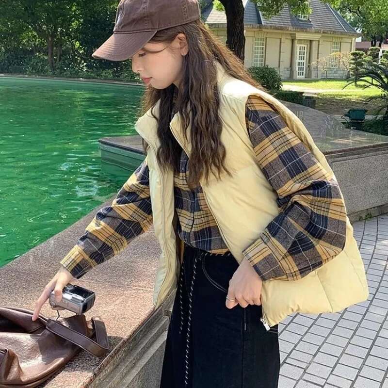 Lady Giletes Warm Loose Coats on Sale Working Sleeveless Womens Padded Cotton Vests Autumn Lightweight Winter Clothing Youthful