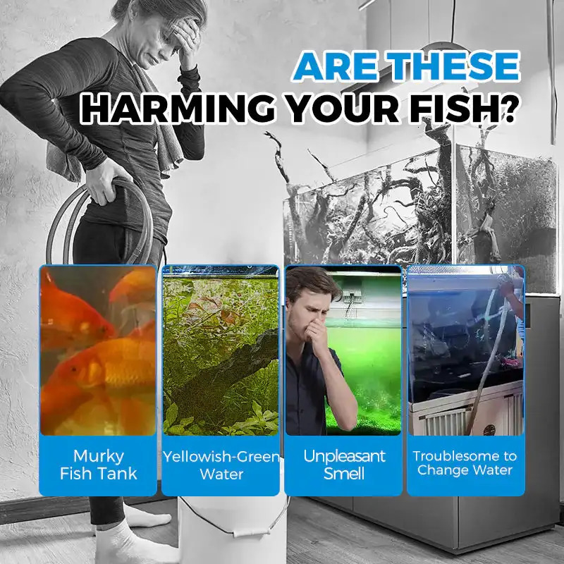 Automatic Aquarium Filter System 4W/220V Fish Tank Built-in Filter Oxygenated Water Circulation Anti Backflow Fish Water Pump 250613