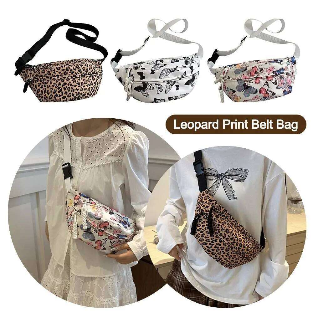 Oxford Leopard Print Belt Adjustable Strap Waterproof Butterfly Waist Bag Fashion Multifunctional Shoulder Bags bag