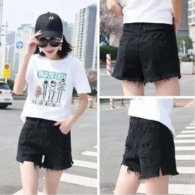 Denim Shorts for Women Micro Mini Short Jean Pants Woman Ripped With Waist Pocket Fashion Clothing 2025 Flowy Hot Casual Elegant