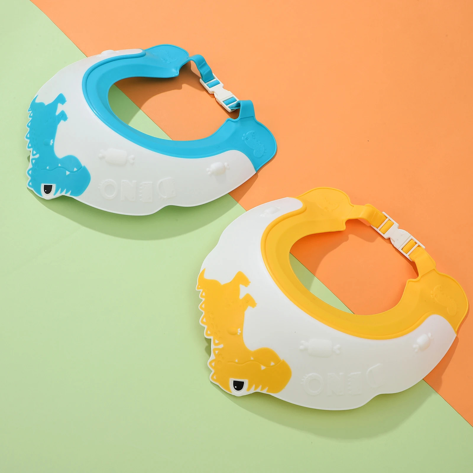 4pcs Shower Set Plastic Adjustable Baby Hair Washing Guard Kids Caps Baby Hair Washing Hat Dinosaur Safe Material 250617