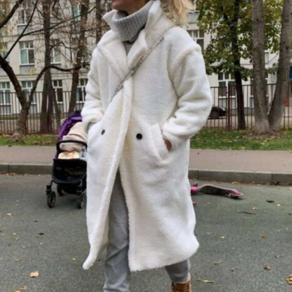 11 Candy colors Winter Lapel Hairy Shaggy Faux Fur Long Teddy Coat Woman Shearling Fluffy X-Long Jacket Keep Warm Outerwear