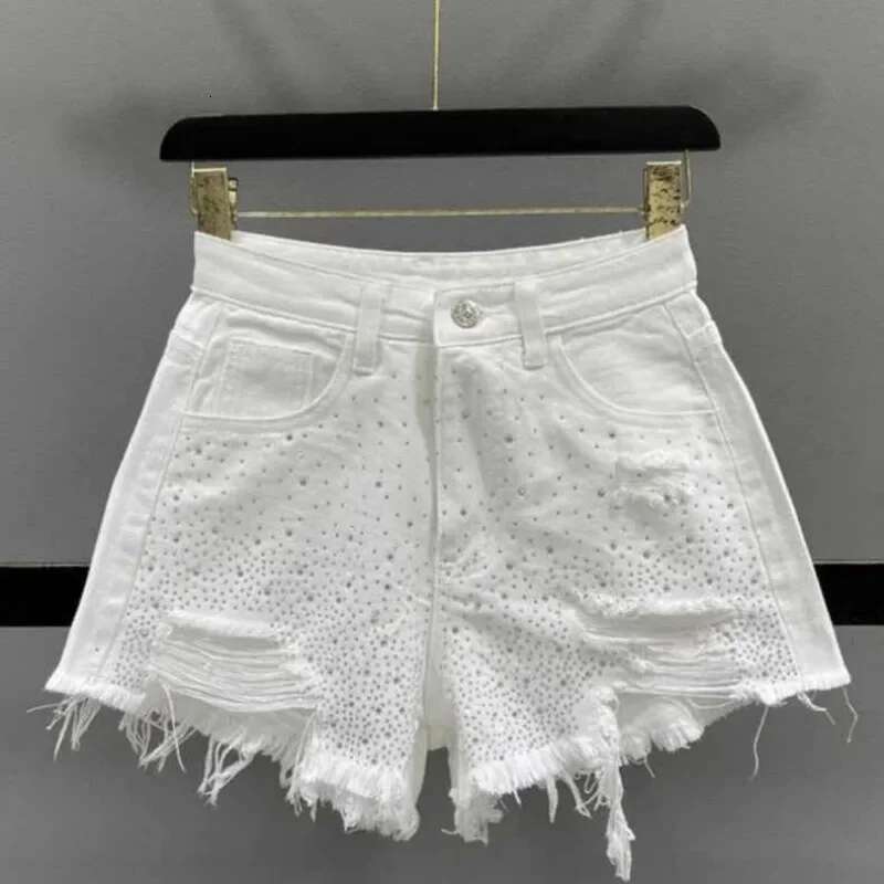 2025 Summer Ripped Short Jean Pants Woman Classic Wide Denim Shorts for Women Stretchy Y2k Vintage New In Comfy Fashion Clothing