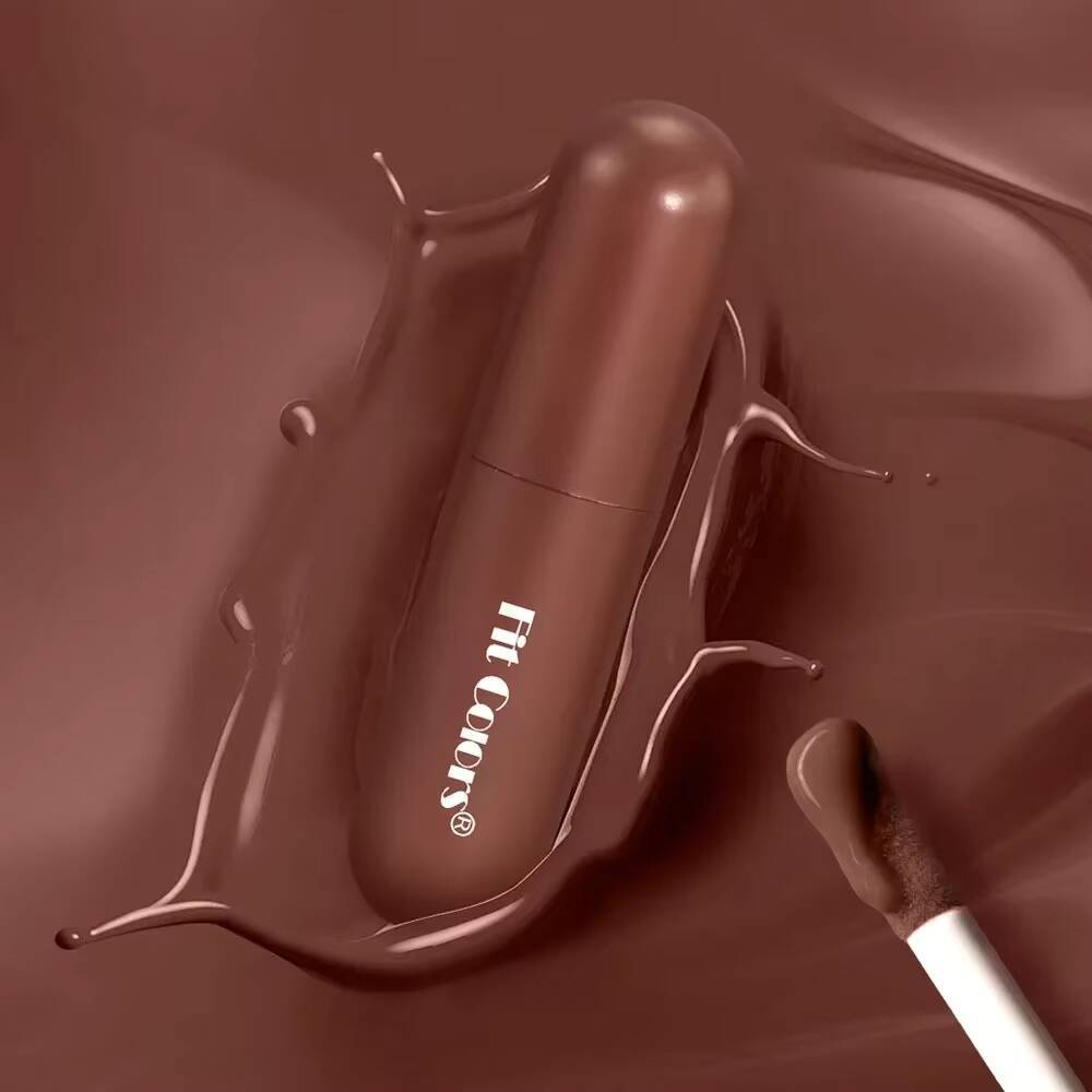 Chocolate Brown Red Liquid Lipstick Velvet Satin Gloss Matte Finish Non Stick Cup Lip Tint Waterproof Long-lasting Makeup happy