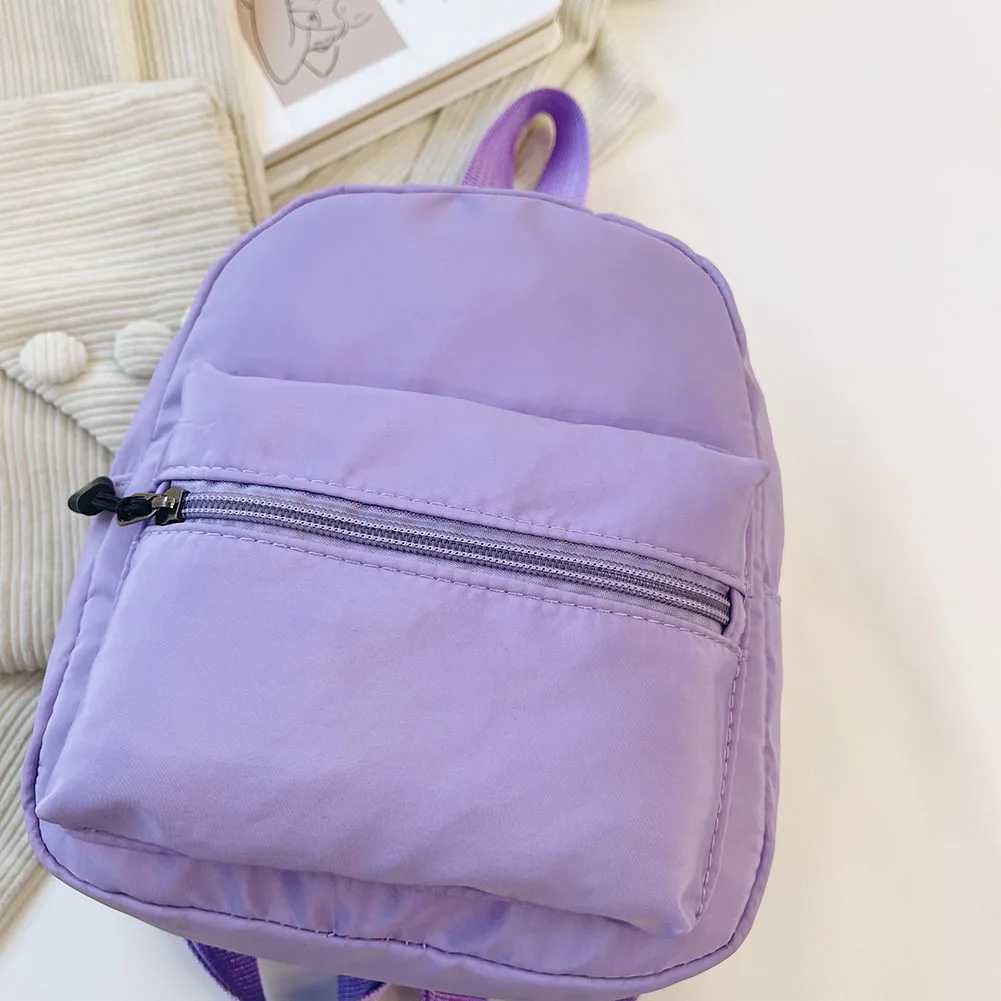 Women Backpack Solid Color Preppy Style Nylon School Travel Mini Rucksack Large Capacity Handbag Z250617