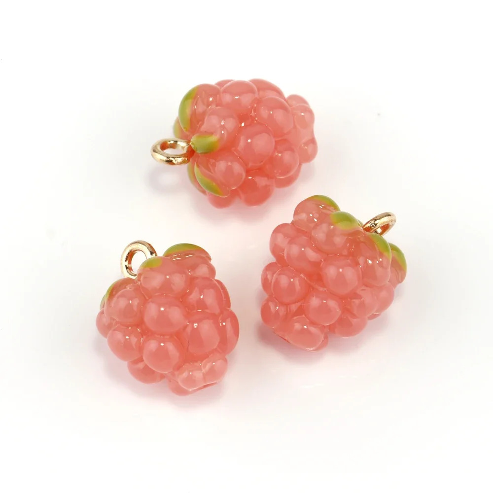 4pcs/lot 3D Raspberry Grapes Resin Fruits Charms for Earrings Keychain Bracelet DIY Decoration Jewelry Making Supplies Findings 250609