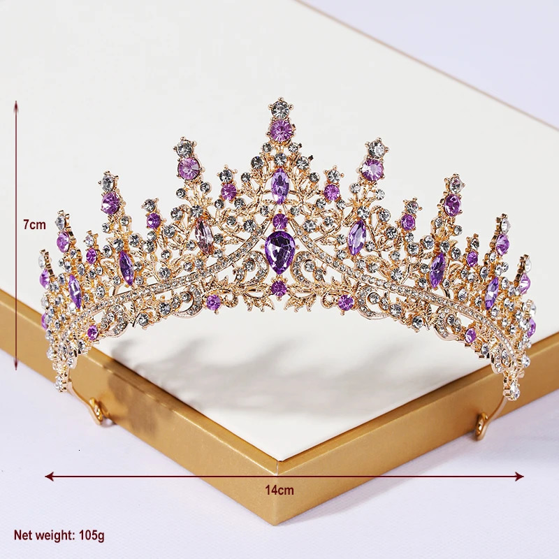 Bride Crown Headwear Female Crystal Rhinestone Wedding Alloy Accessories Jewelry Birthday Little Princess Student Adult Gi 250603