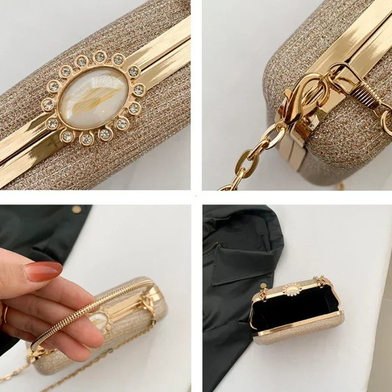 Luxury High Design Women Evening Bag Party Banquet Glitter for Ladies Wedding Clutch Handbag Shoulder Chain Bolsas 250614