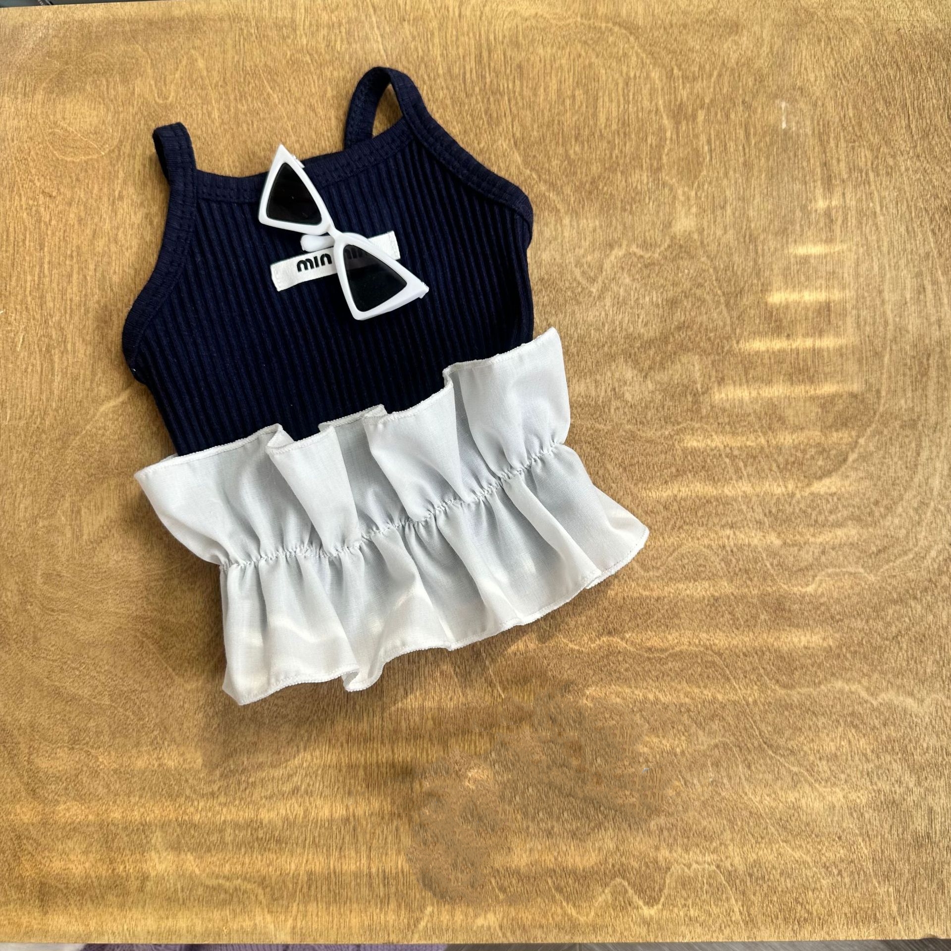 Cute Dog Dress for Small Dogs Girl Birthday Puppy Clothes Spring Summer Dog Outfits Fashion Logo Lace Border Princess Pet Tutu Skirt Chihuahua Yorkies