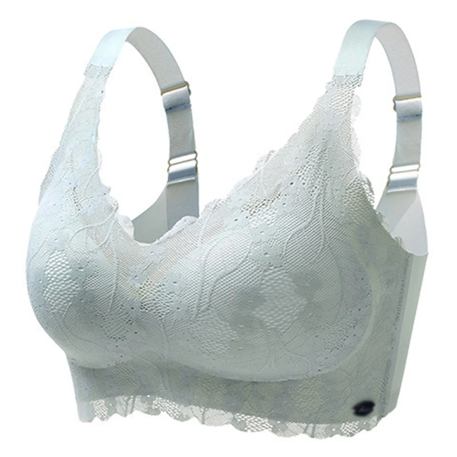 Women Full Coverage Lace Bra Seamless Push Up Bras Anti-Sagging Sports Large Breast Fixed Cup Underwear Plus Size Lingerie 250617