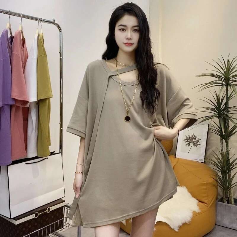 Plain Female Top Short Sleeve Womens T-shirt Clearance Youthful Clothes Y2k Tee Emo Korean Clothing Elegant 90s Vintage Fashion