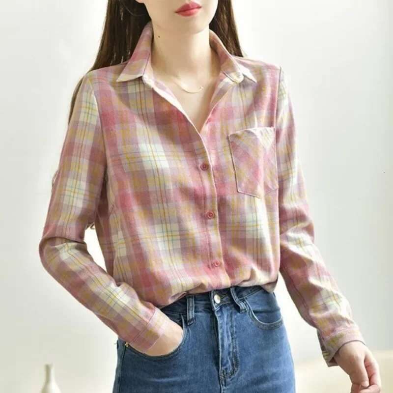Shirts Blouses For Women Cotton Full Long Sleeve Summer Woman Top Fine Elegant Offer Premium 2025 Novelties Luxury S M