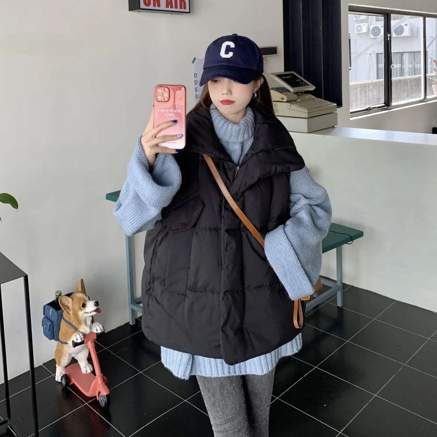 Lady Padded Cotton Giletes Stand Collar Loose Demi-season Sleeveless Cheap Korean Style Womens Vests Elegant Warm Casual Cold