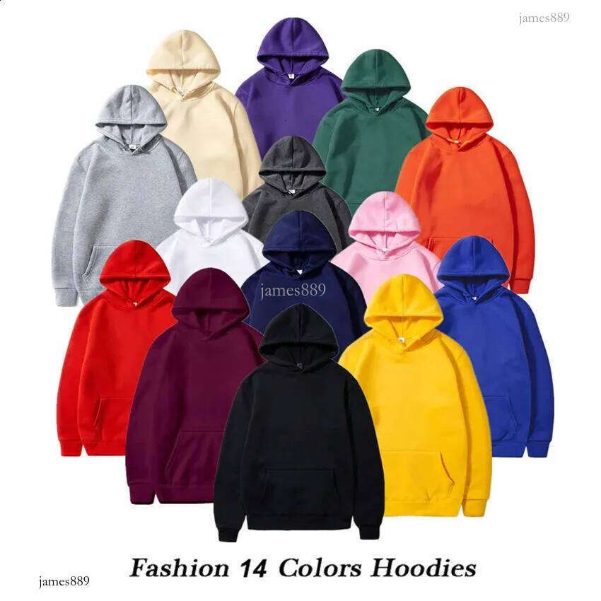 Fashion Fleece Pullover Hoodie Unisex Blank White Hoodies Men Wholesale Plain Hooded Sweatshirts For Men Sudaderas Para Hombre 240820