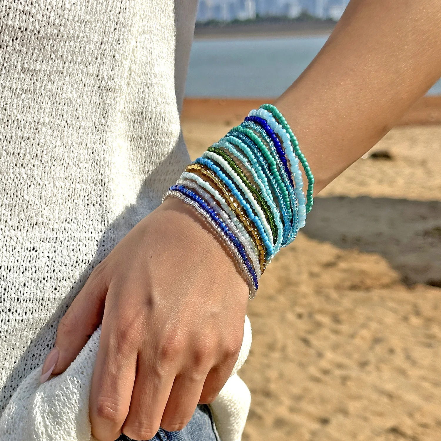 1620 Pcsset Bohemian Colorful Rice Beads Bracelets for Women Summer Beach Style Beaded Bracelet Girls Travel Holiday Jewelry 250616