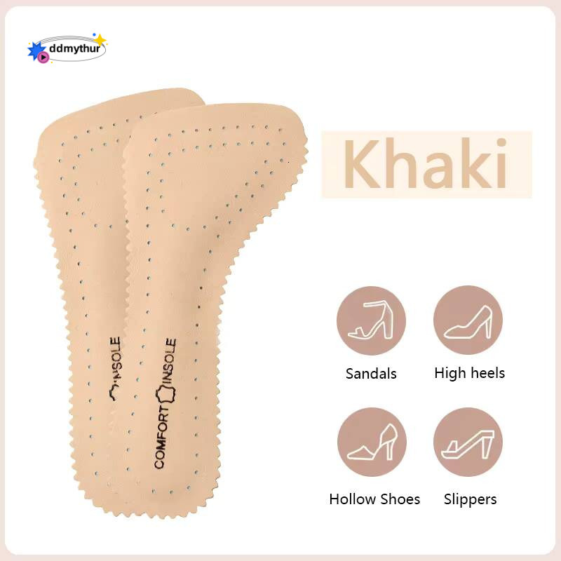 Latex Cowhide moisture-wicking and breathable Non-slip Pads Women Sandals High Heels Seven-point Shoes Insoles Arch Support Insole for Feet Shoe Sole 