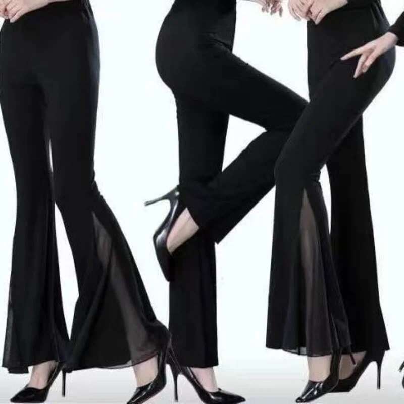 Skinny Womens Pants Long Slim Sexy Solid Trousers for Women Flare Clothing Transparent Leggings Trends 2025 High Quality Vintage
