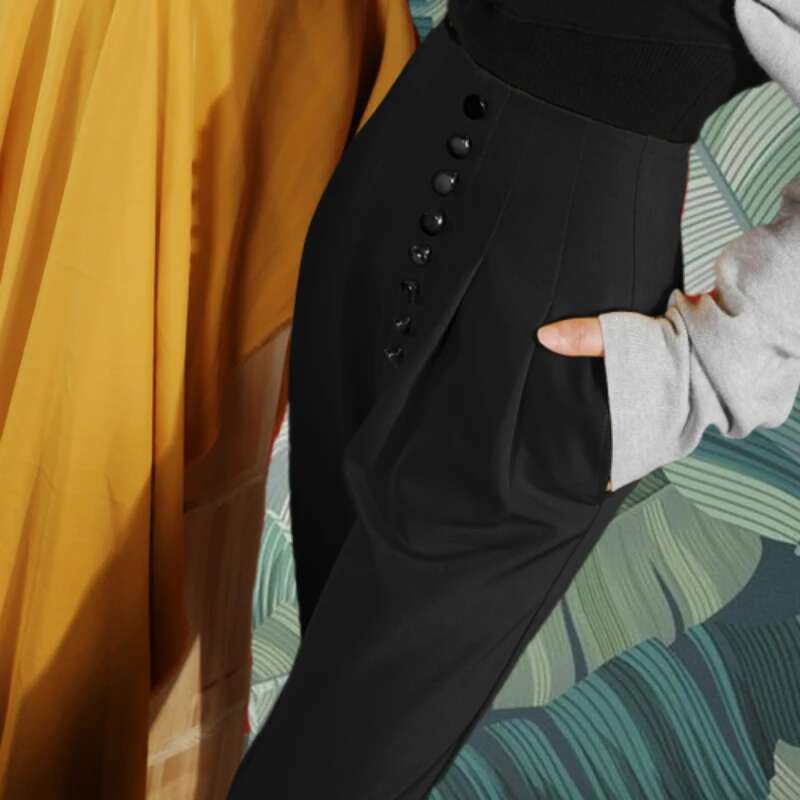 Pencil Womens Tailoring Pants Harem Clothing Solid White Office Black Work Trousers for Woman and Capris High Quality Autumn G
