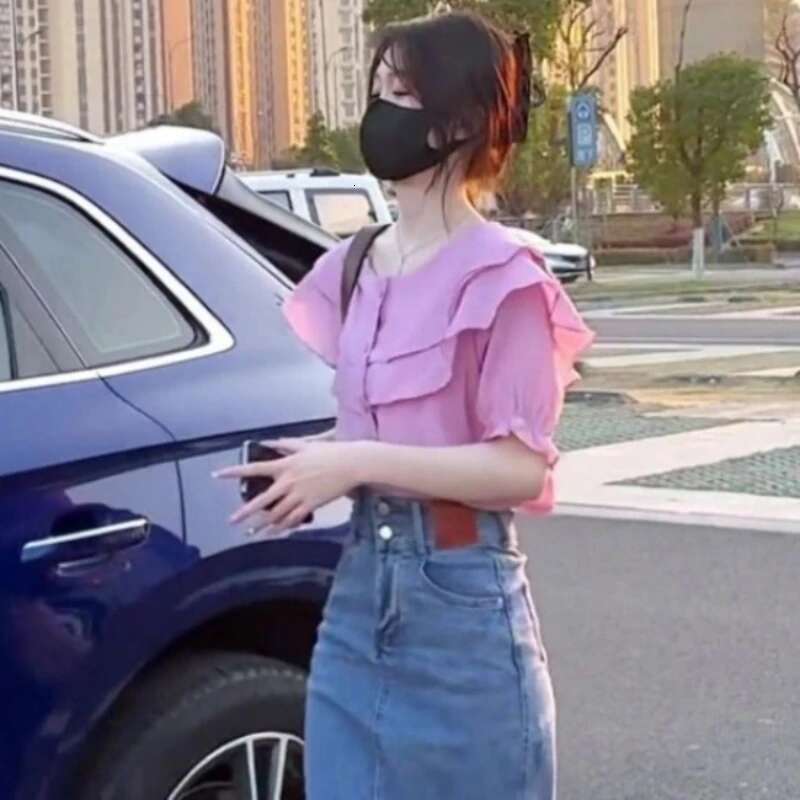 Female Jeans Skirts Midi New In Womens Denim Skirt Stylish 2025 Trend High Quality Casual Modest Offer Original Hot V Summer