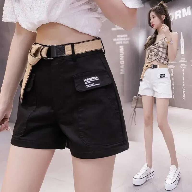 High Waist Shorts for Women Korean Style Cotton Short Pants Woman Design Trend 2025 Fashion Clothing XL Outfits Youthful Jorts