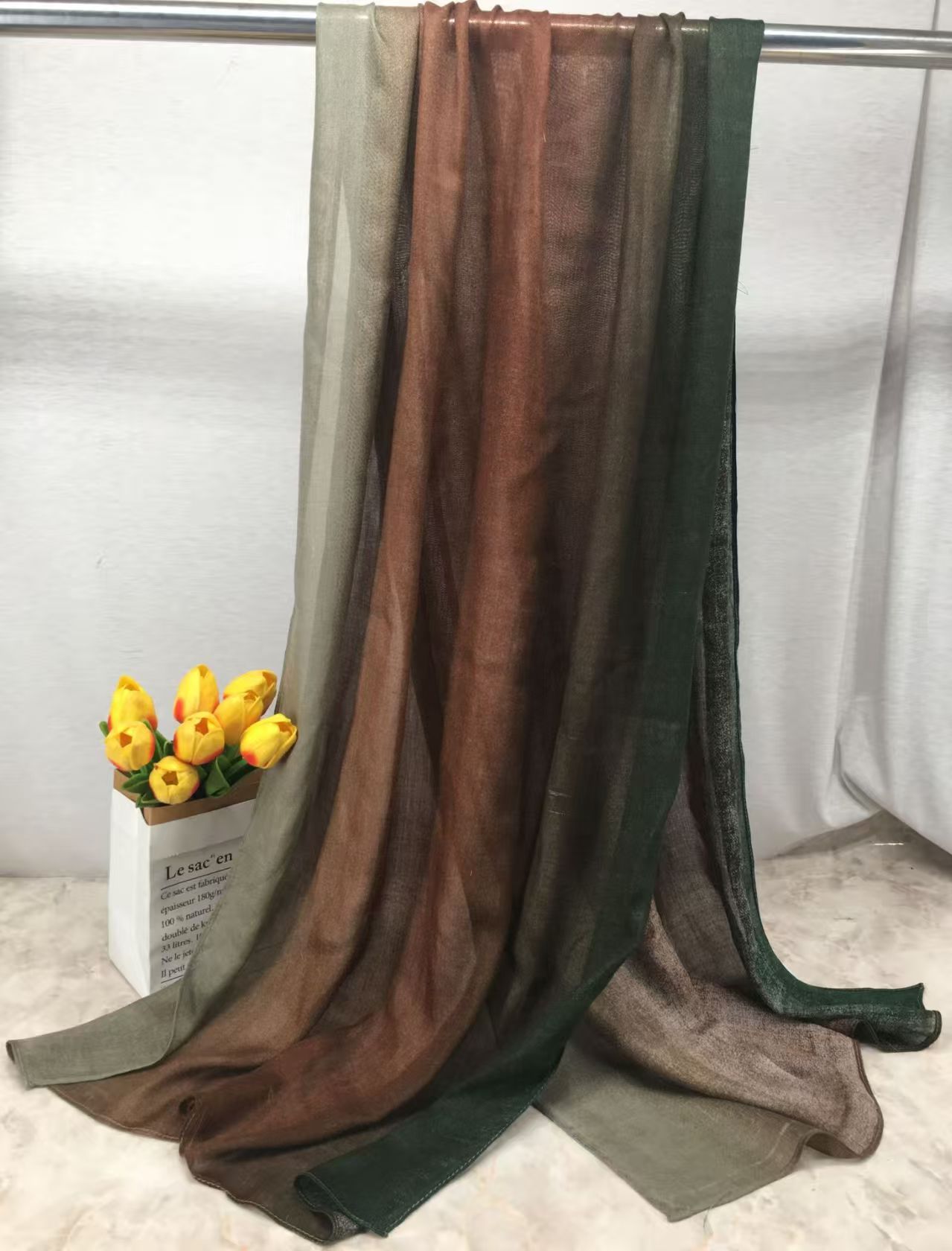 T992 new modal thin material hand-painted gradient color rayon long scarf breathable scarf headscarf female shawl