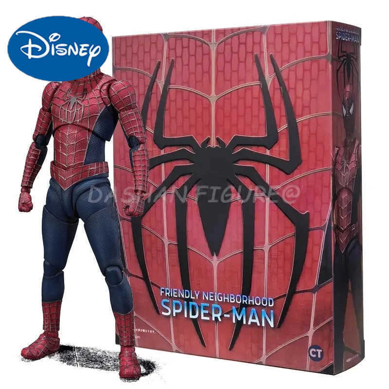 Disney CT Marvel Spider-Man No Way Home Action Figure SHF Tobey Maguire Spiderman Figures The Friendly Neighborhood Movable Model Toys W250617