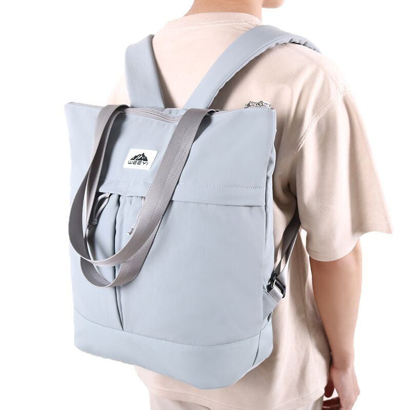 New Women's Simple Backpack Lightweight Large Capacity Nylon Convertible Handbag Customizable