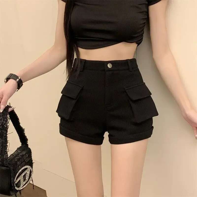 Jorts Short Pants Woman With Pockets Cargo Waist Pocket Shorts for Women Stretchy Elasticty Trend 2025 Cheap Flowy Designer XXL
