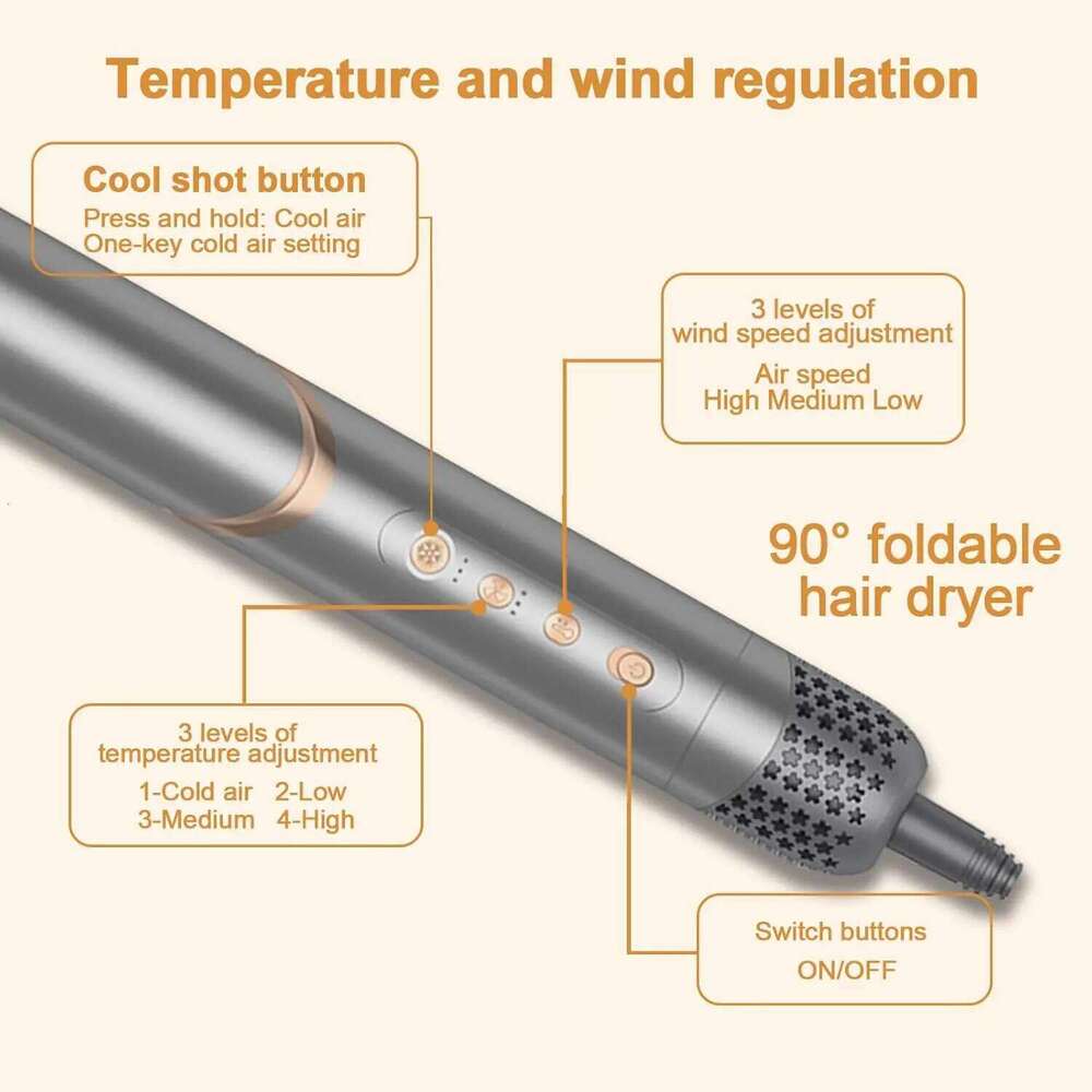 8 in 1 Handle Foldable Portable Multifunctional Home Dryer Folding Styling Comb Multi Styler Hair Care