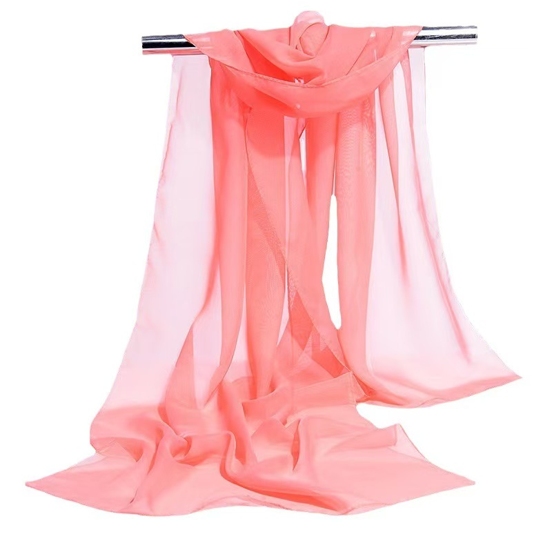 K1049 Printed floral chiffon long ladies printed silk scarf new wholesale stock spring new products