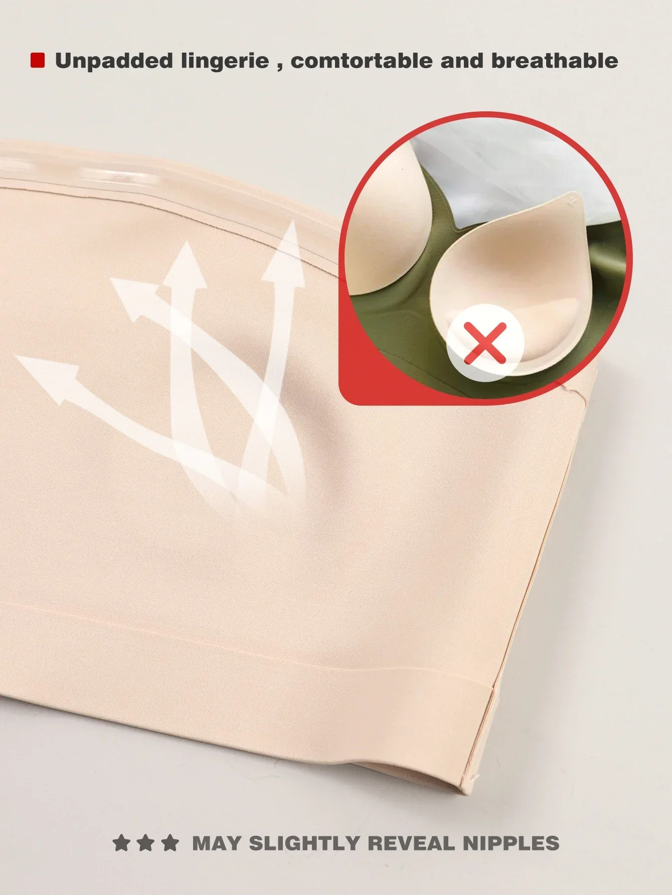 Womens Strapless No Padding Seamless Front Button Bra Comfortable Smooth Underwear 250617