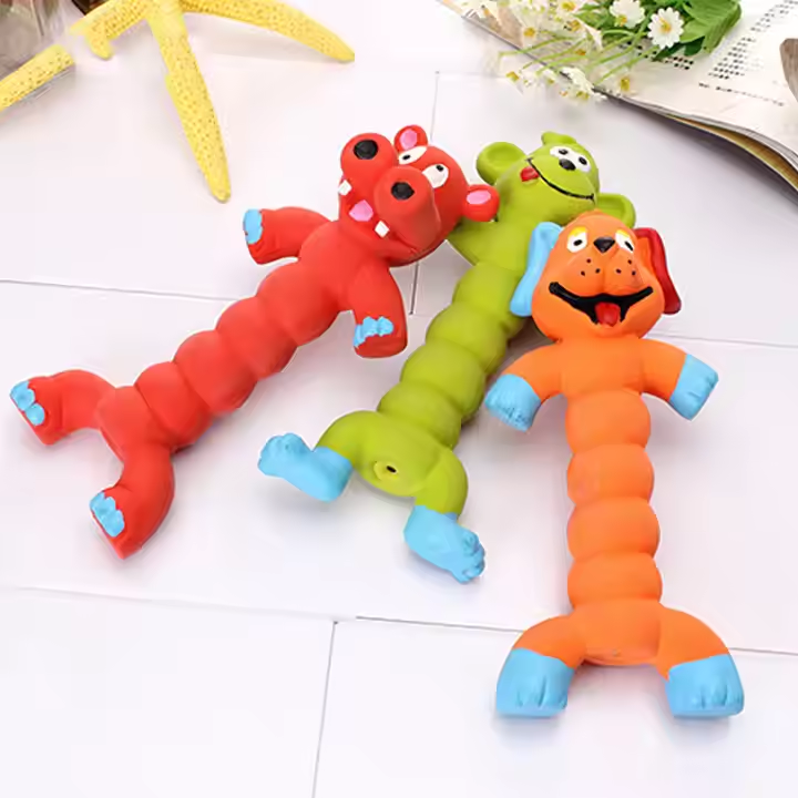 Rubber Dog Chewing Pet Toys Wholesale Funny Animal Shape Dog Toy Molar Teeth Cleaning Made of Latex Material Can Sound for Playing Puppy Toy 3pcs/Pack