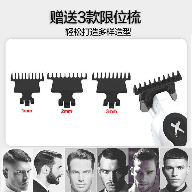 New Professional BRDCLIP FA1C FA1T FK701 White DLC FADE Blade Hair Clipper Shaver Electric Trimmer with Charging Base for Men W241212
